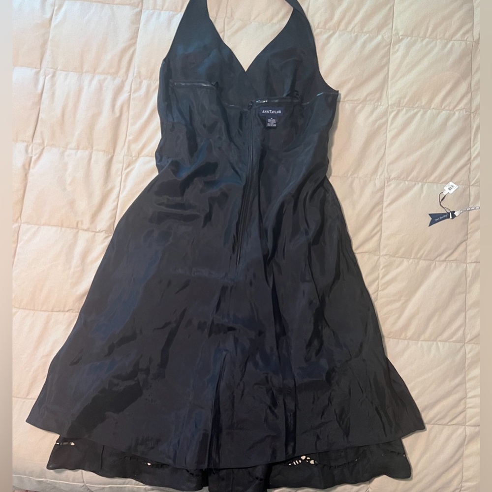 Ann Taylor Black Eyelet halter Dress - Picture 8 of 13